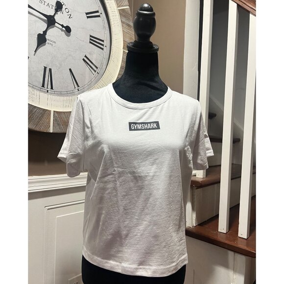 Gymshark Womens White Crop Top T-Shirt Size XL NWT - Picture 3 of 7